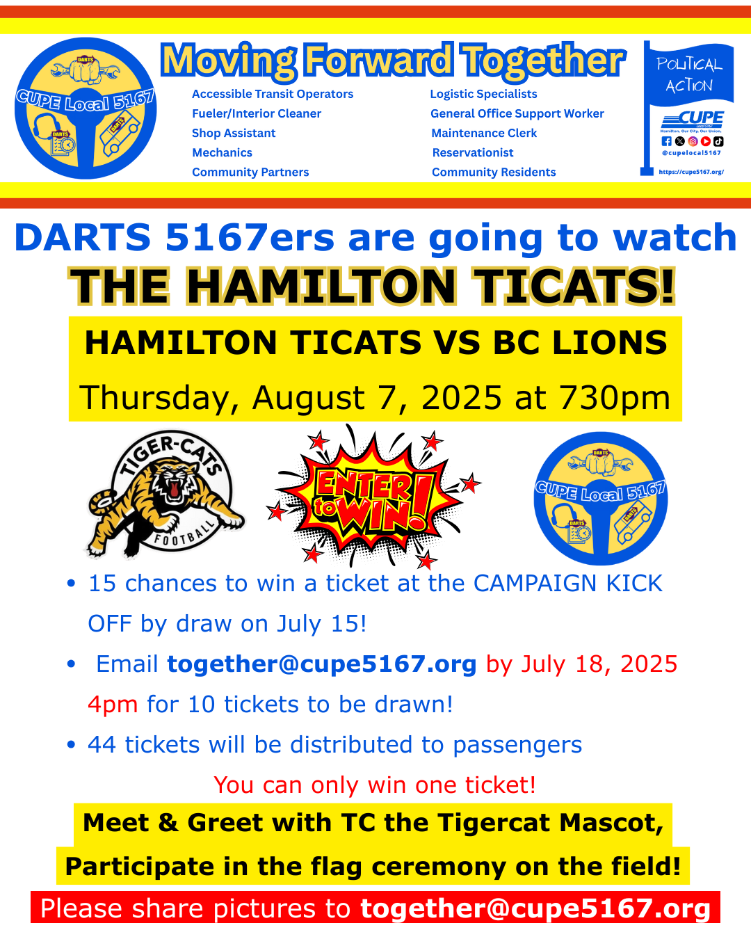 DARTS goes to the TICAT Game @ Tim Horton's Field