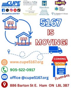 OPEN HOUSE @ CUPE Local 5167 Union Hall