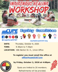 Indigenous Healing Workshop @ CUPE Local 5167